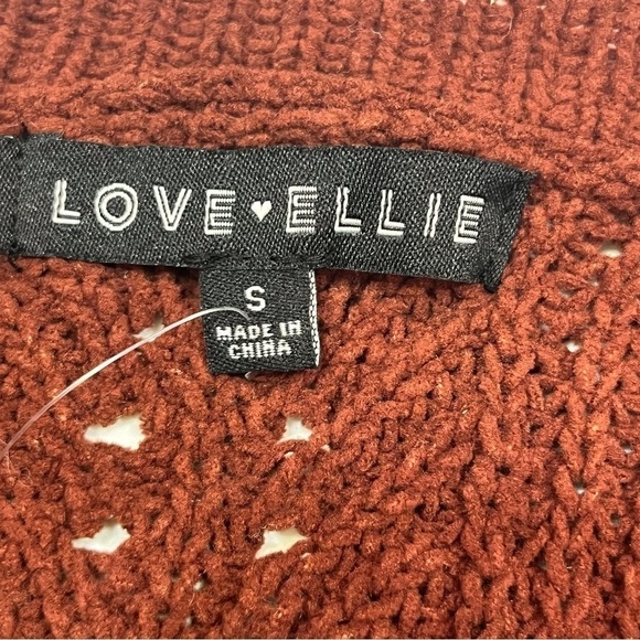 Love + Ellie Burgundy Long Open Cardigan Sweater Small - Picture 8 of 10